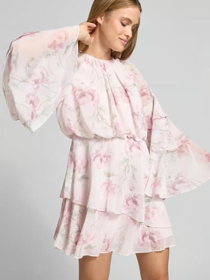 Ted Baker Minijurk met volantmouwen model 'MAHLIIA'