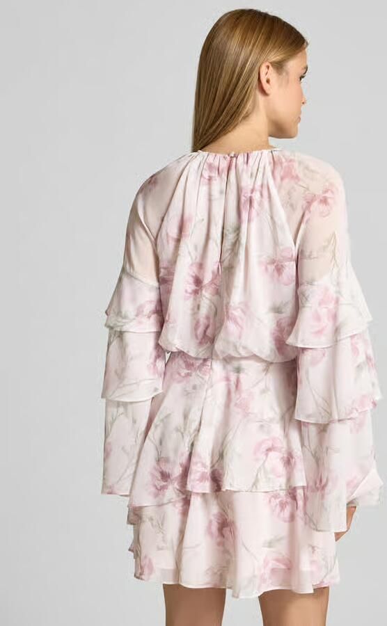 Ted Baker Minijurk met volantmouwen model 'MAHLIIA'