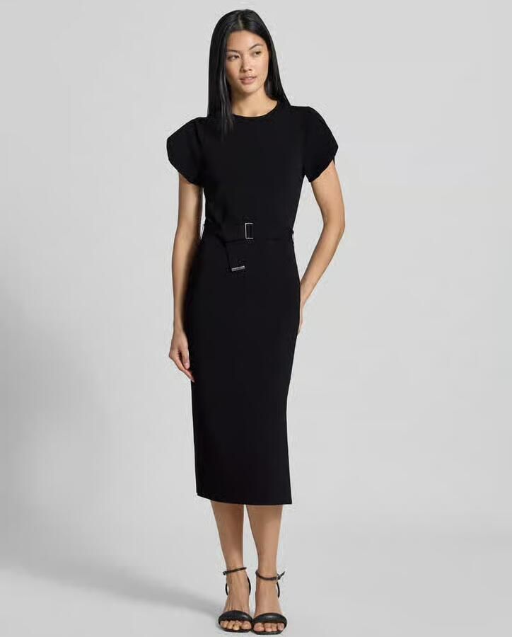 Ted Baker Slim fit midi-jurk van viscosemix model 'JULIANY' - Foto 2