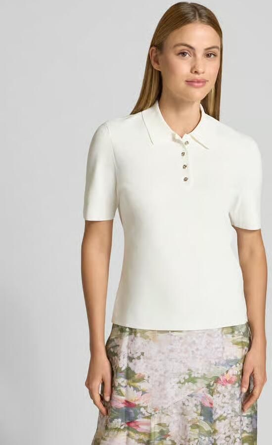 Ted Baker T-shirt van viscosemix met polokraag model 'ELBETH' - Foto 2