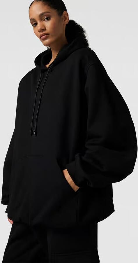 The Mannei oversized hoodie met merkstiksel