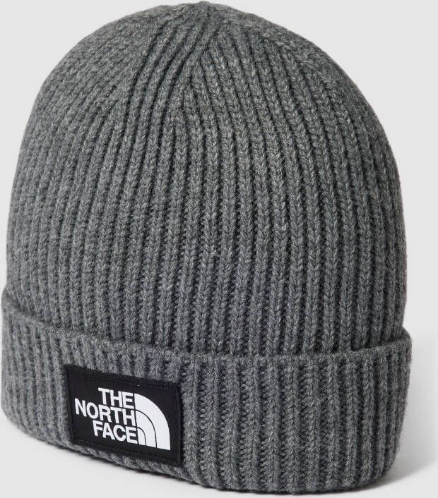 The North Face Beanie met labeldetail model 'BOX LOGO CUFFED'