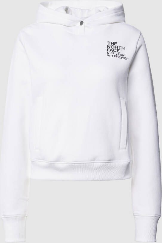 The North Face Korte hoodie met labelprint model 'COORDINATES'
