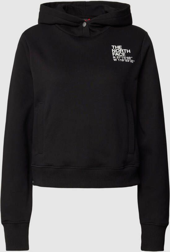 The North Face Korte hoodie met labelprint model 'COORDINATES'