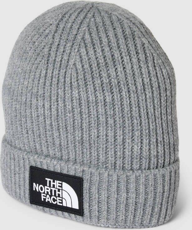 The North Face Beanie met labeldetail model 'BOX LOGO CUFFED'