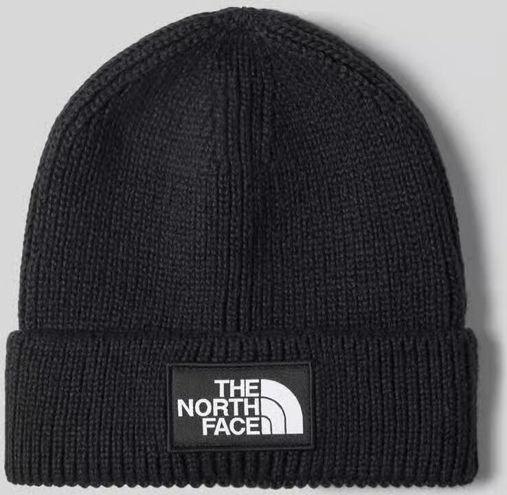 The North Face Beanie in gebreide look met logopatch model 'Box'