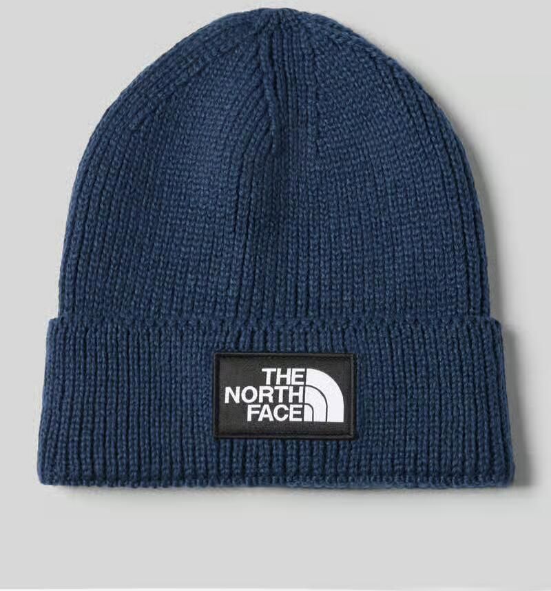 The North Face Beanie in gebreide look met logopatch model 'Box'