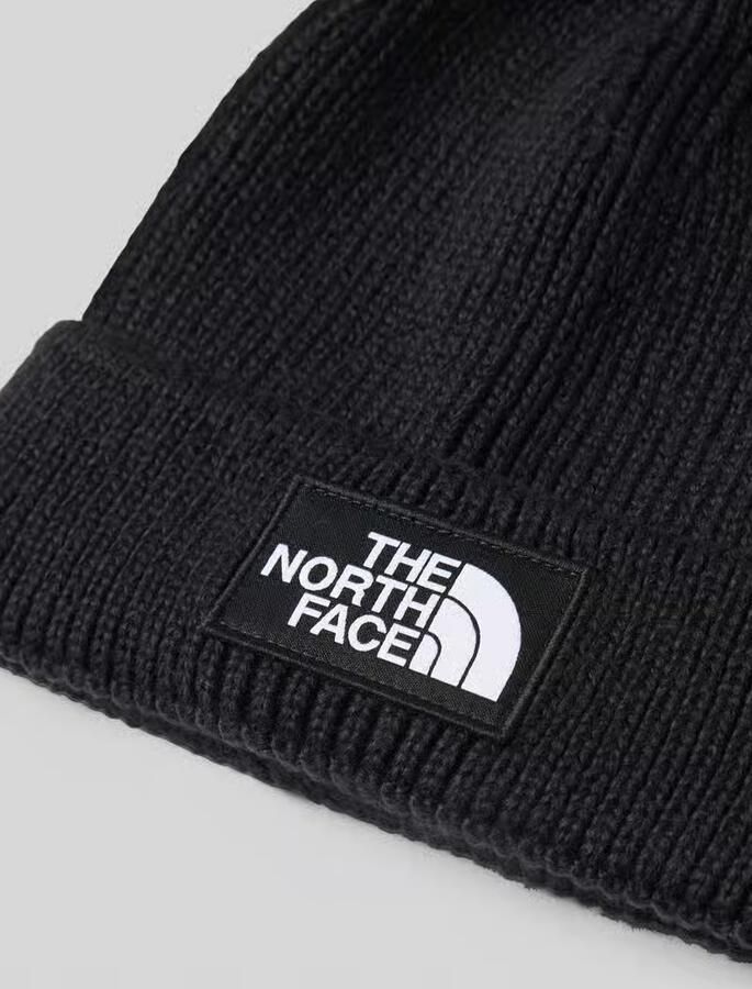 The North Face Beanie in gebreide look met logopatch model 'Box' - Foto 3