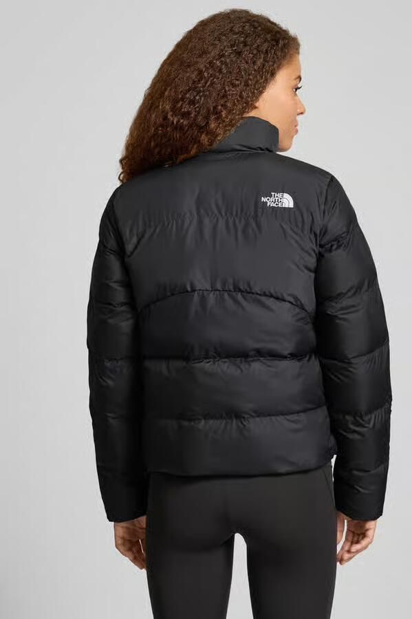 The North Face Zwarte Gewatteerde Puffer Jas met Hoge Kraag Black Dames - Foto 3