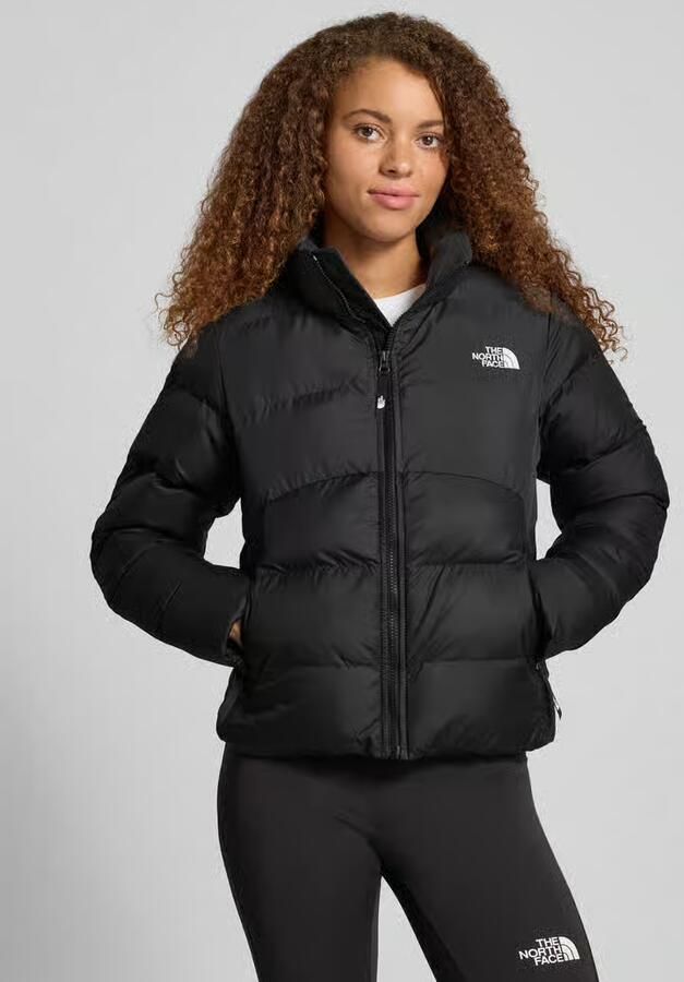 The North Face Zwarte Gewatteerde Puffer Jas met Hoge Kraag Black Dames - Foto 4