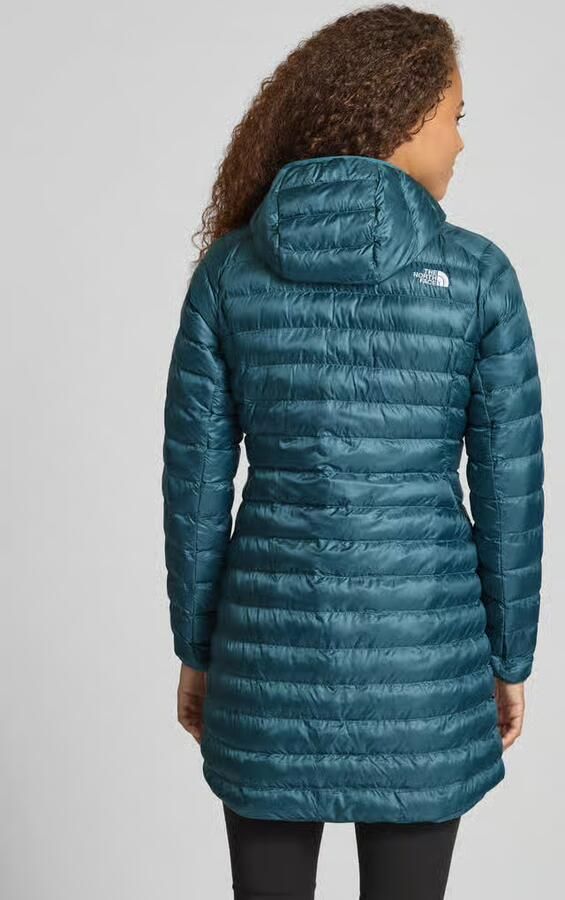 The North Face Gewatteerde lange jas met logostitching model 'Huila'