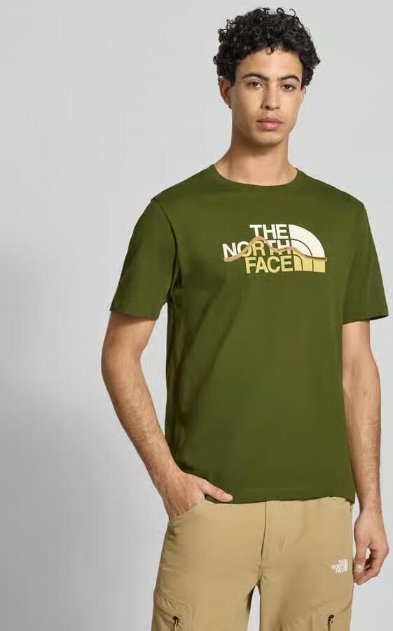 The North Face Regular fit T-shirt van pure katoen Model 'MOUNTAIN LINE' - Foto 3