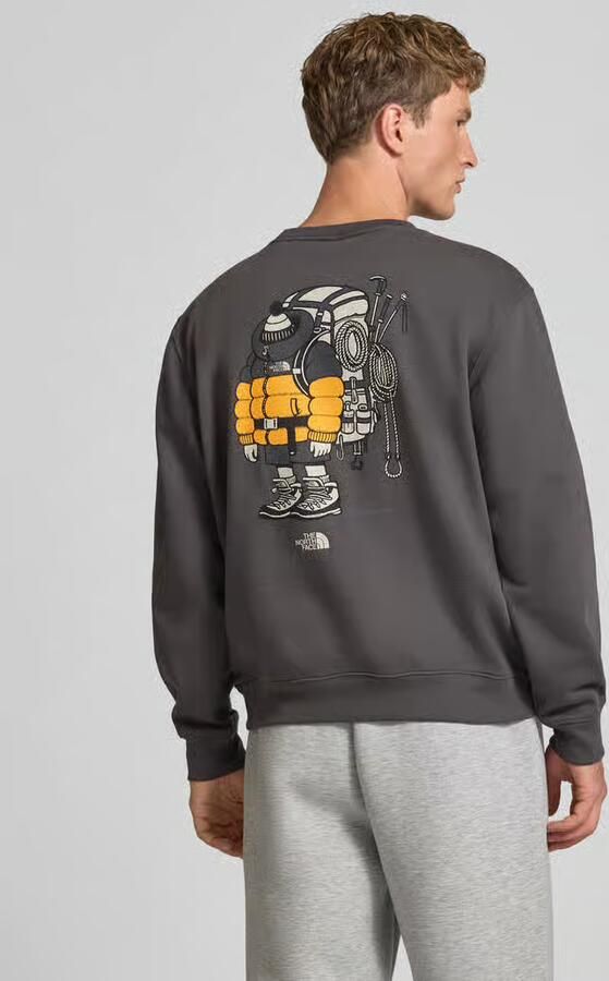 The North Face relaxed fit sweatshirt van katoenmix met labeldetail - Foto 2