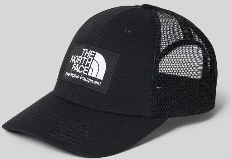The North Face Zwarte Trucker Cap met gebogen klep Black - Foto 3