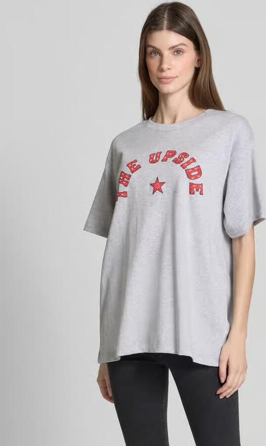 The Upside Oversized T-shirt met labelprint en ronde hals - Foto 2