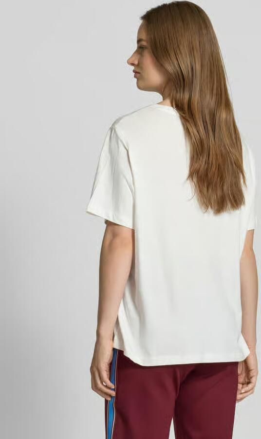 The Upside T-shirt met labelprint en ronde hals