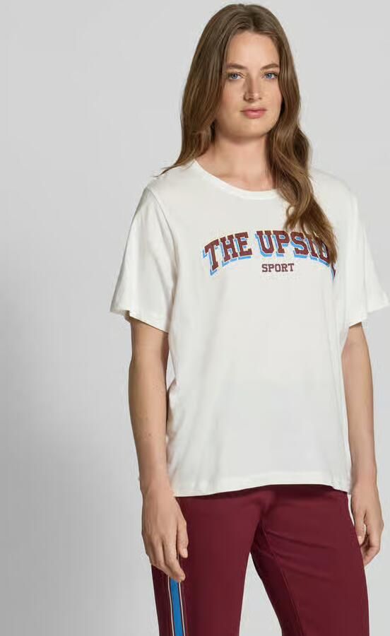 The Upside T-shirt met labelprint en ronde hals - Foto 2