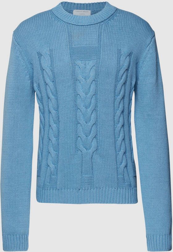 Tiger Of Sweden Gebreide pullover met kabelpatroon model 'Cibor'