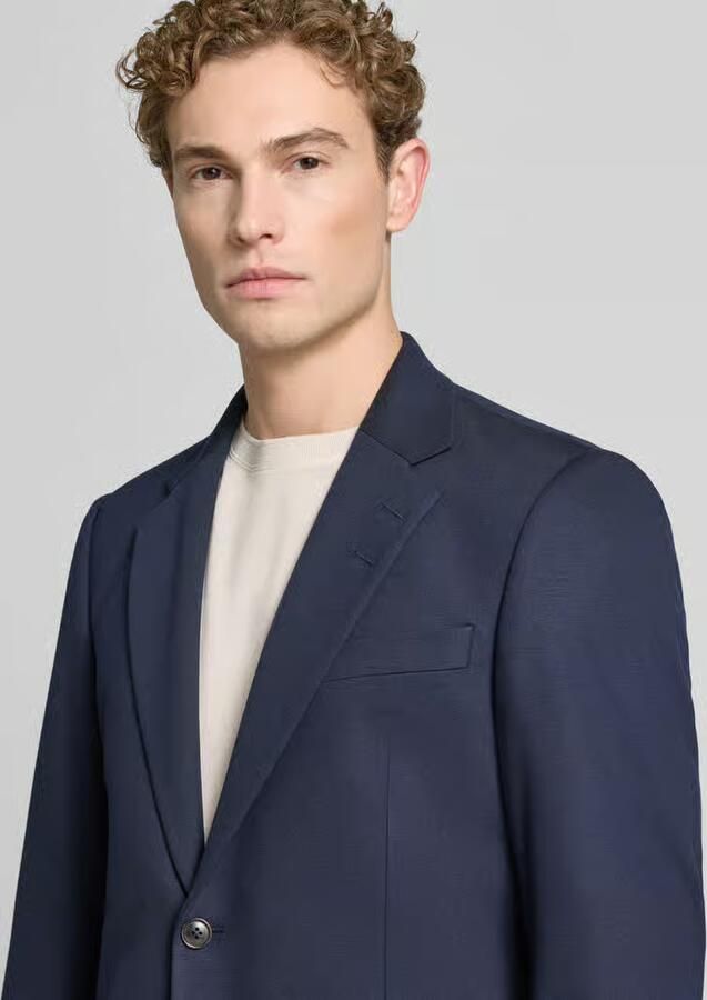 Tiger Of Sweden Colbert van viscosemix met steekzakken model 'JUSTIN'
