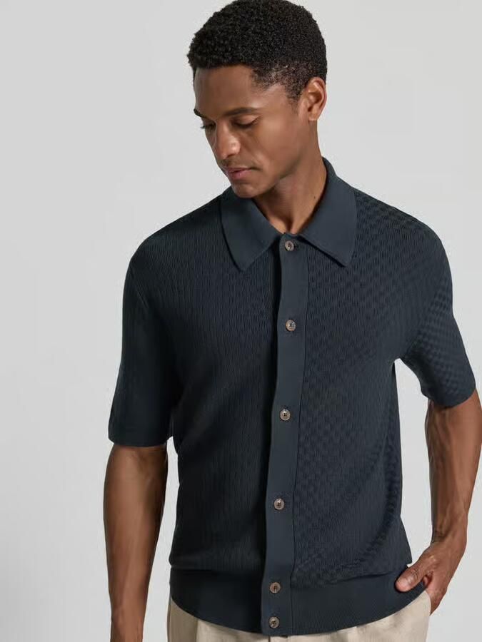 Tiger Of Sweden regular fit poloshirt met structuurpatroon model 'ARAAWEN'