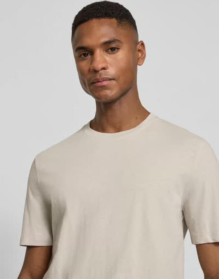 Tiger Of Sweden T-shirt met geribde ronde hals model 'Olaf'