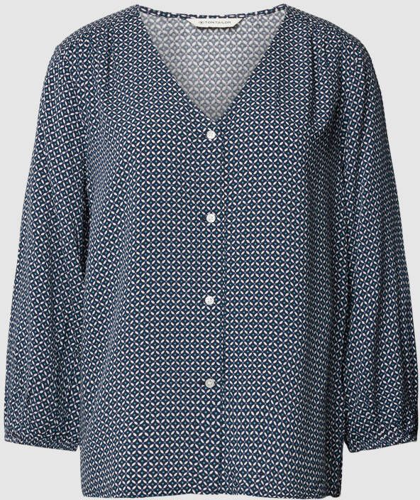 Tom Tailor Gedessineerde blouse met doorknoopsluiting
