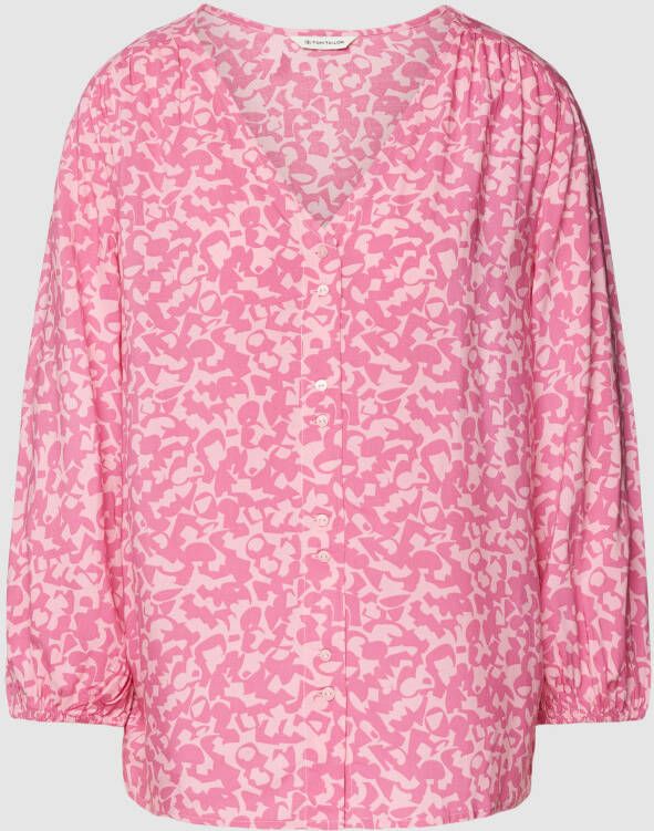 Tom Tailor Blouse van pure viscose met all-over motief