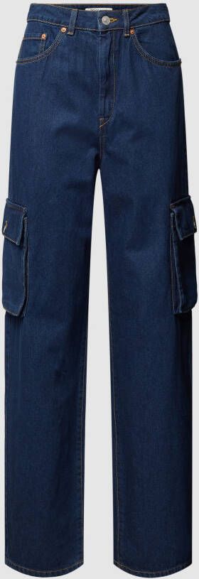Tom Tailor Denim High waist relaxed fit jeans met cargozakken