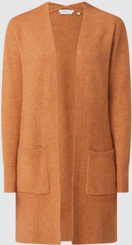 Tom Tailor Denim Lange cardigan met opengewerkte voorkant