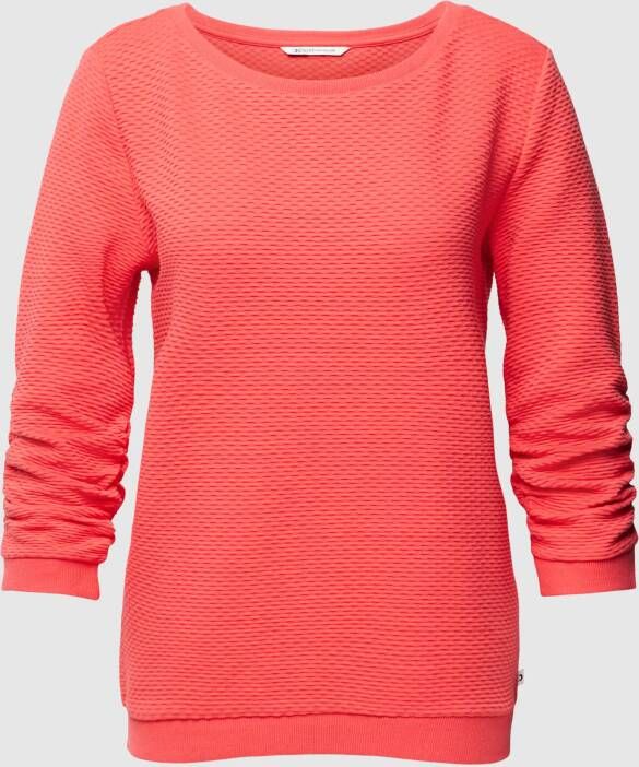 Tom Tailor Denim Sweatshirt met 3 4-mouwen in effen design