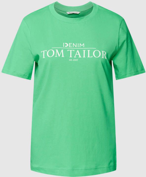 Tom Tailor Denim T-shirt met logoprint model 'LOGO T-SHIRT'
