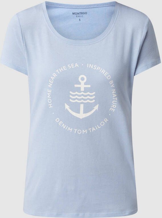 Tom Tailor Denim T shirt met grote ankerprint voor