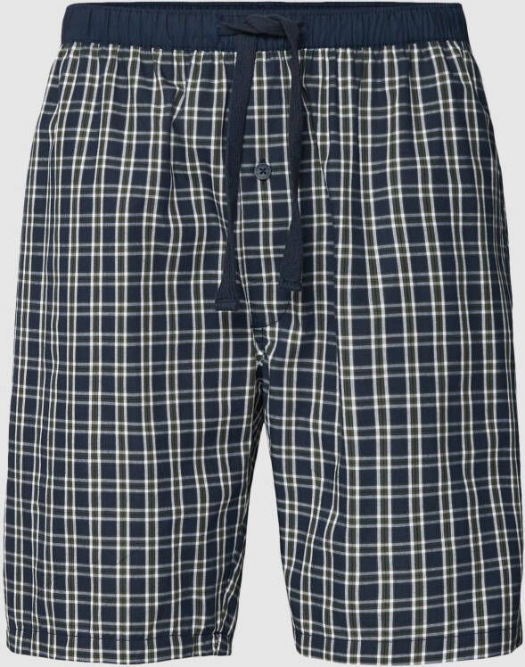 Tom Tailor Korte pyjamabroek van katoen met ruitmotief model 'DAKOTA'