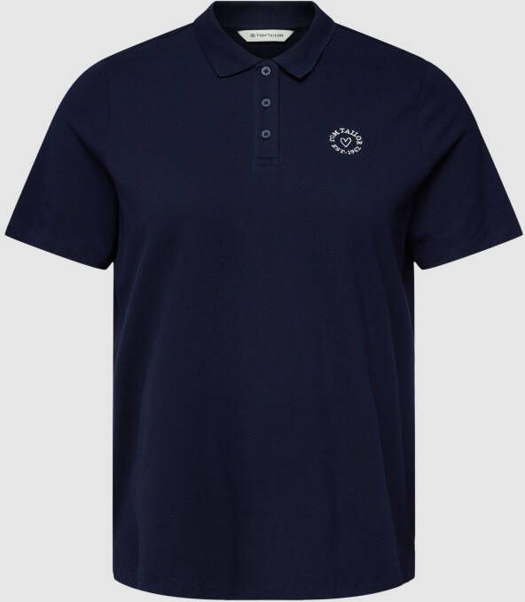 Tom Tailor Plus SIZE poloshirt met labelstitching