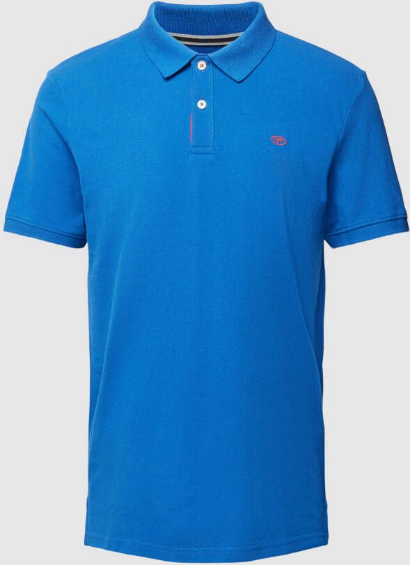 Tom Tailor Klassiek Poloshirt met Logo Borduursel Blue Heren