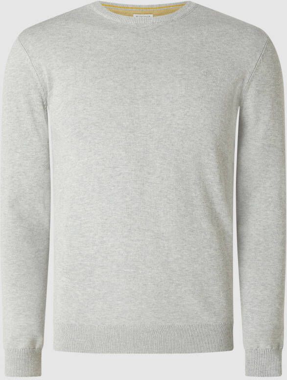 Tom Tailor Pullover van katoen met geborduurd logo