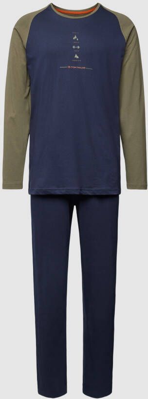 Tom Tailor Pyjama met motief- en labelprint