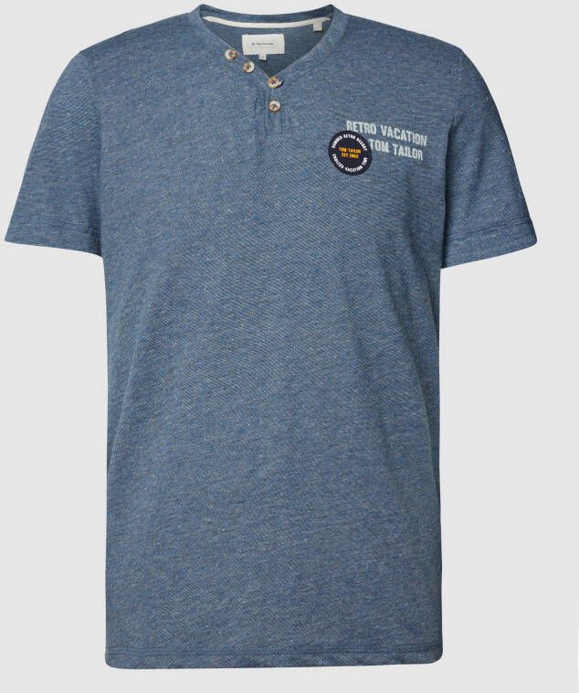Tom Tailor T-shirt met logo navy blue inject