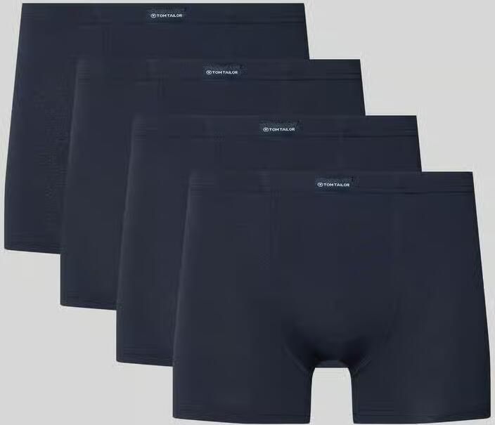 Tom Tailor Boxershort Texas comfortabel basic nauw ademend met logo brede band katoenmix (Set van 4) - Foto 6