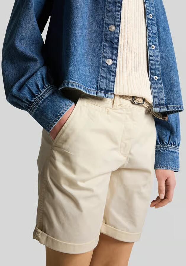 Tom Tailor Chinoshorts met riem