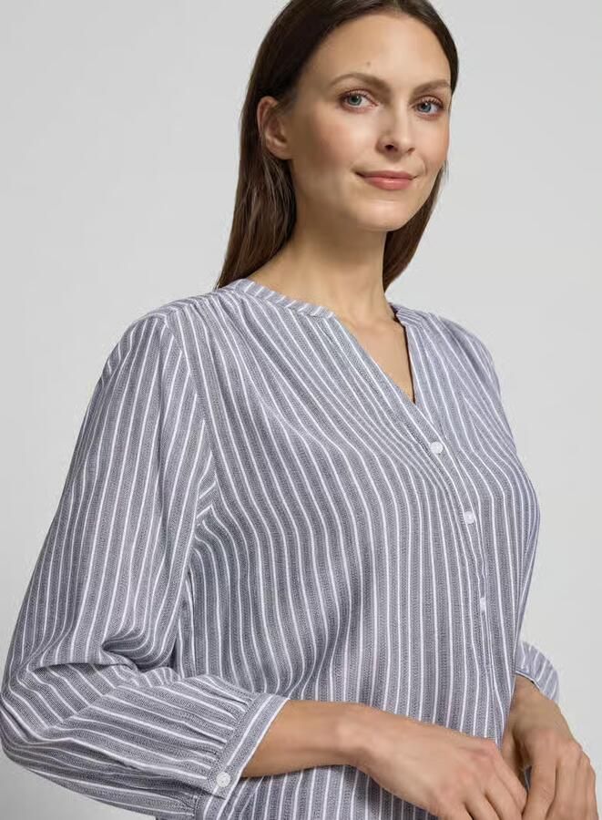 Tom Tailor Comfort fit blouse met lange mouwen van pure Viscose