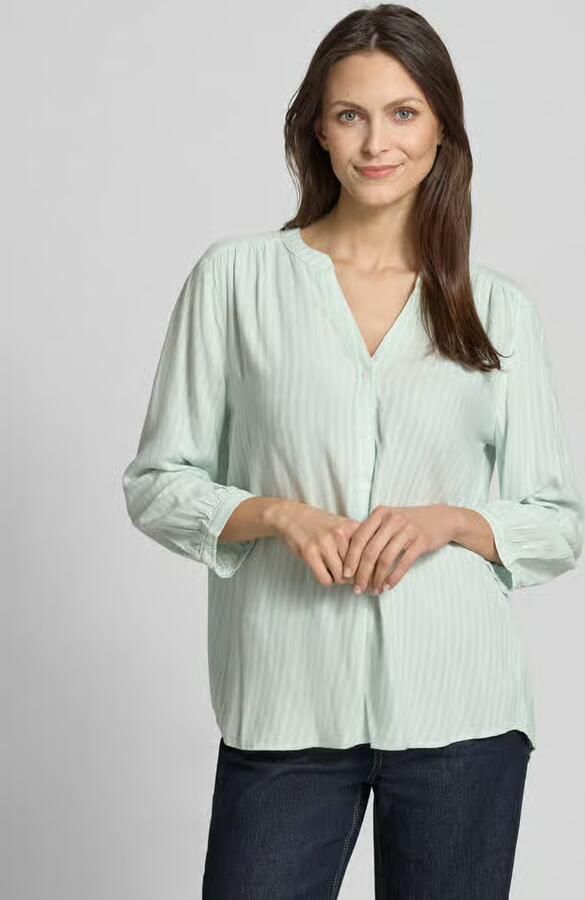 Tom Tailor Comfort fit blouse met lange mouwen van pure Viscose - Foto 2
