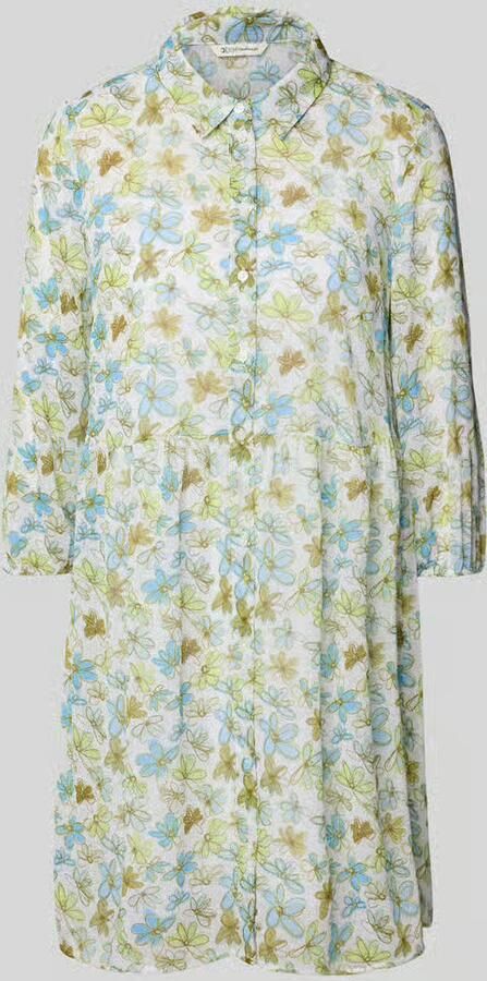Tom Tailor Denim Babydoll-jurk in A-lijn van chiffon met voering van viscose