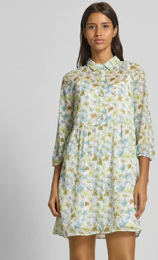 Tom Tailor Denim Babydoll-jurk in A-lijn van chiffon met voering van viscose - Foto 2