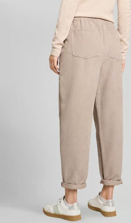 Tom Tailor Denim barrel fit corduroy broek met tunnelkoord - Foto 3
