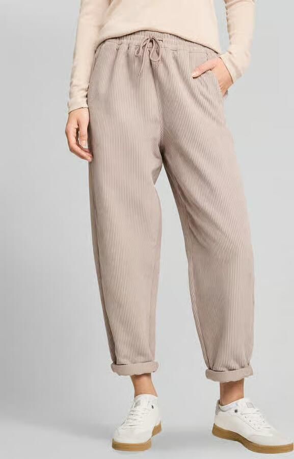 Tom Tailor Denim barrel fit corduroy broek met tunnelkoord - Foto 2