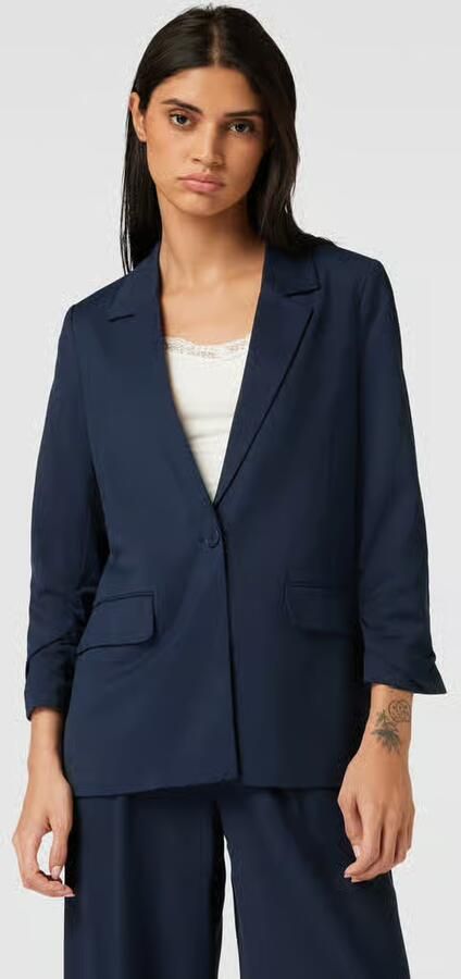 Tom Tailor Denim Korte blazer met gerimpelde mouwen en vloeiende viscose - Foto 2
