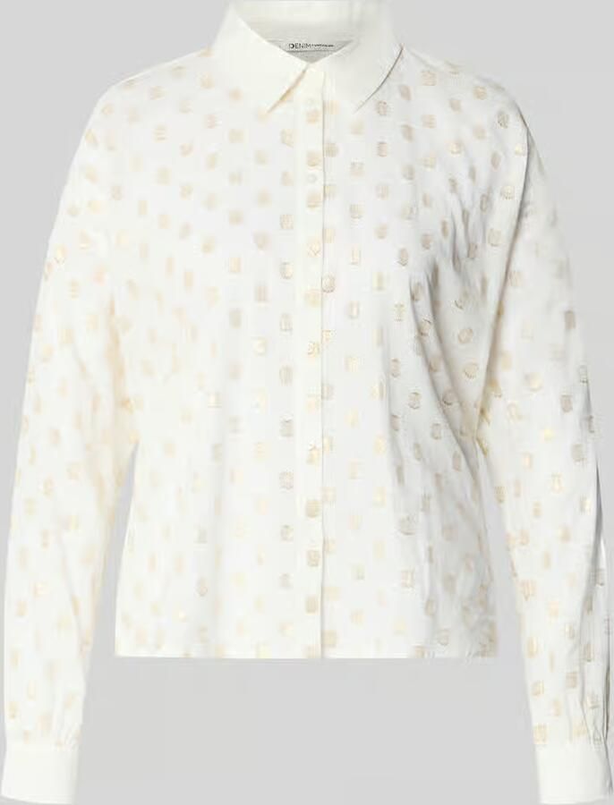 Tom Tailor Denim blouse met lange mouwen in relaxed fit van katoenmix - Foto 2