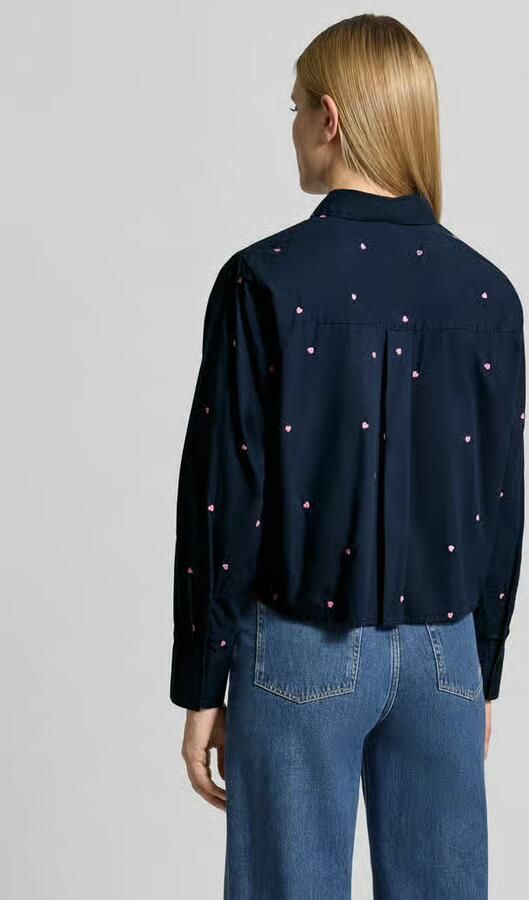 Tom Tailor Denim boxy fit overhemdblouse van puur katoen - Foto 3