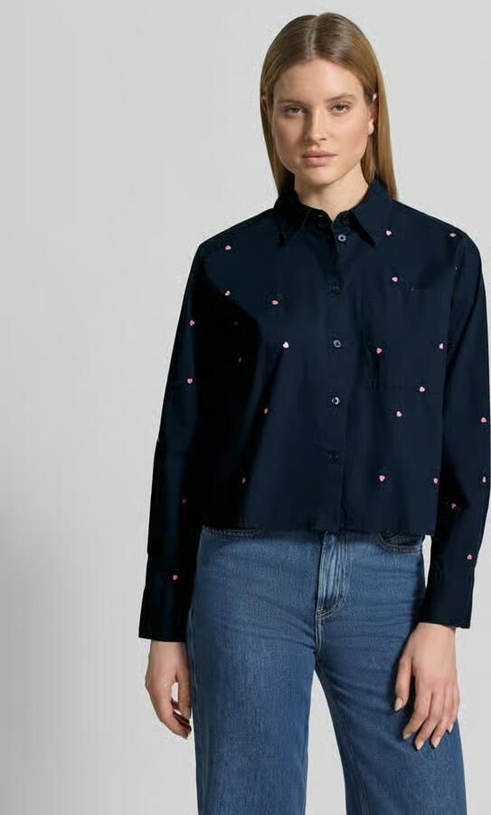 Tom Tailor Denim boxy fit overhemdblouse van puur katoen - Foto 2